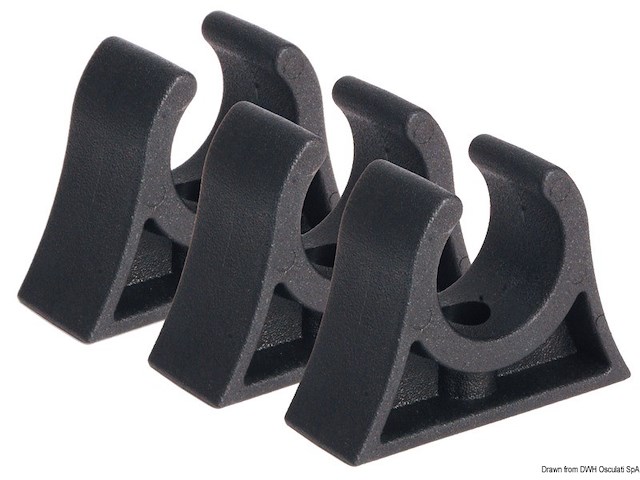 Clip nera per tubi 19/20 mm