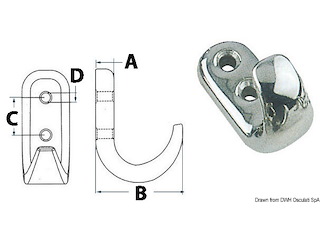 Gancio inox Aisi 316 lucidato