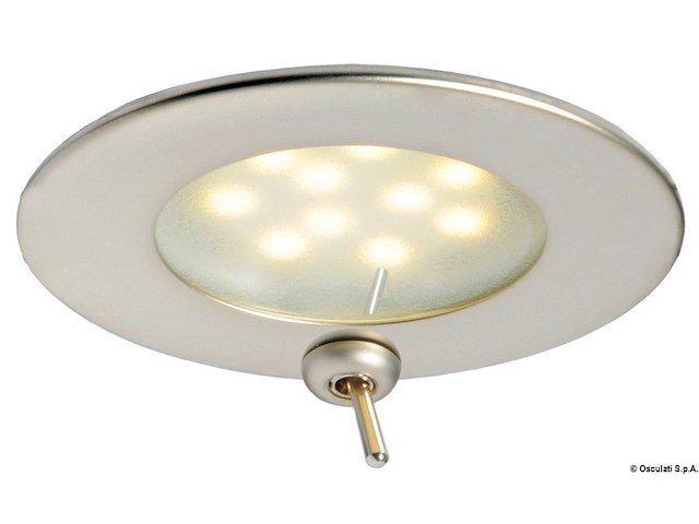 Plafoniera Adria LED satinata con interruttore