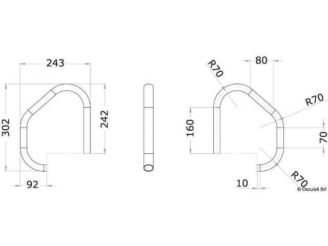 Maniglia di risalita a sez. ovale small