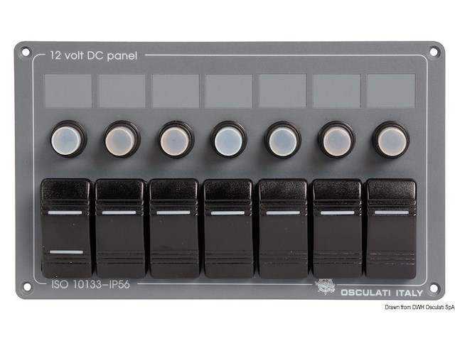 Pannello orizzontale 7 interruttori