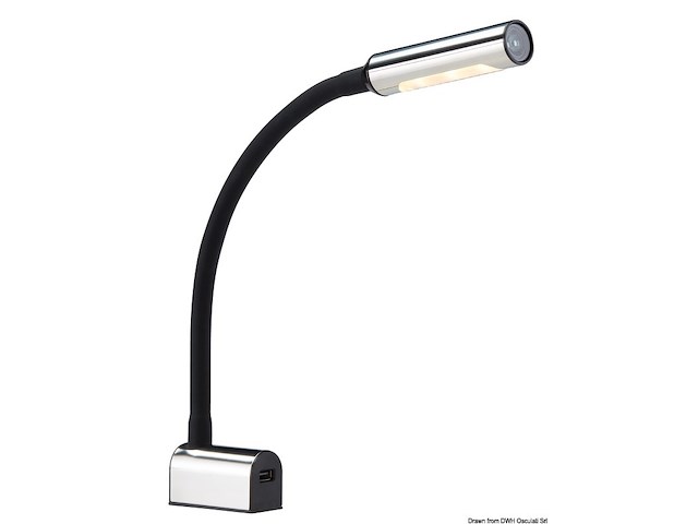 Faretto LED snodato testa letto/lettura carte