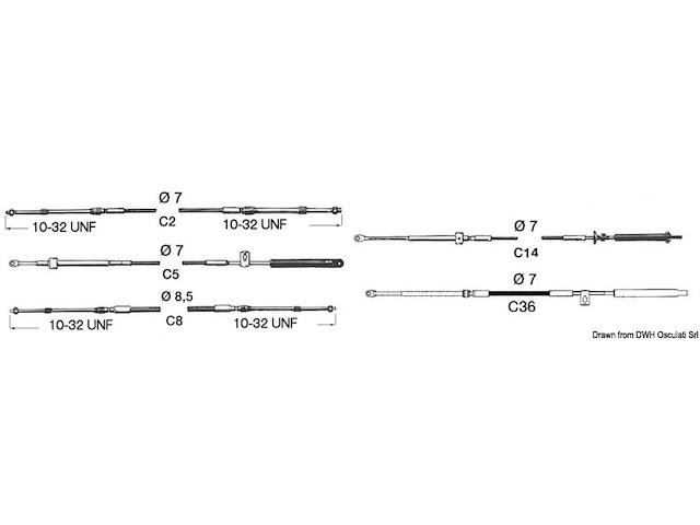 Cavo telecomando C8 da 5'