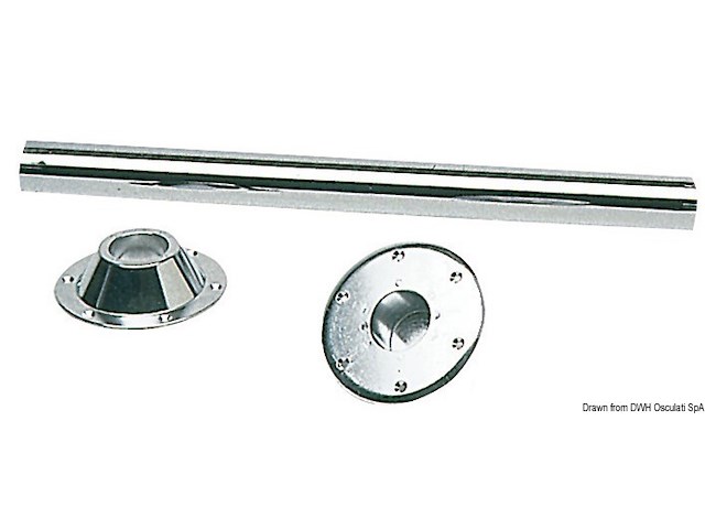 Gamba tavolo inox 700 mm acciaio a specchio