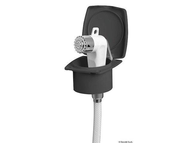 Doccetta Boris nera tubo PVC 2,5 m