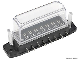 Scatola portafusib. lamellari alta imper. 8 posti