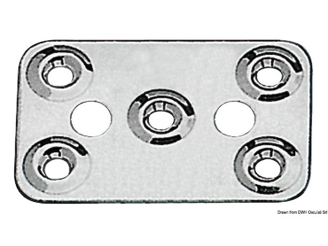 Piastrina fissa cinghie 62x40 mm