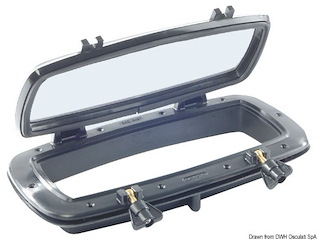 Oblò nylon bianco 400x200 mm