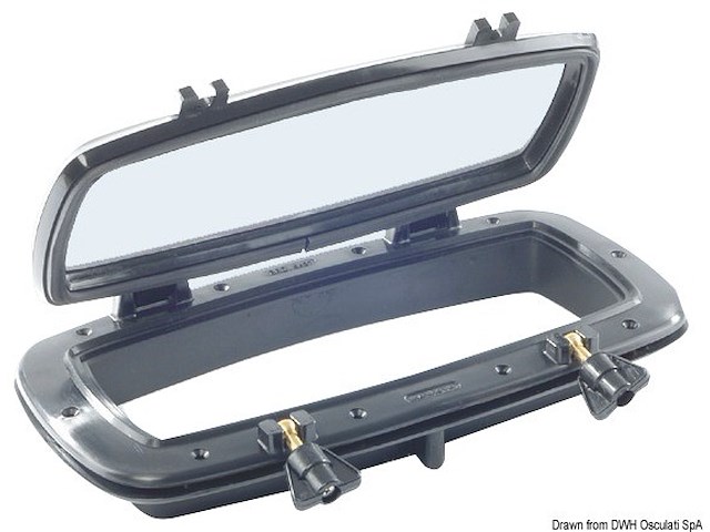 Oblò nylon bianco 400x200 mm