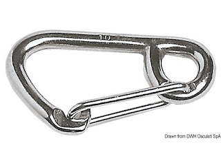 Moschettone grande inox mm 80