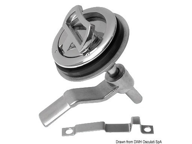 Alzapagliol inox + serratura