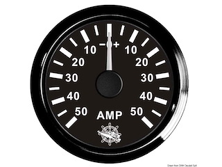 Amperometro con shunt 50 A nero/nera