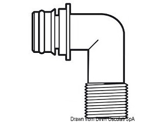 Portagomma 90° filettato 1/2"