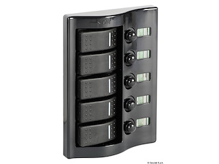 Pannello 5 interruttori grafite