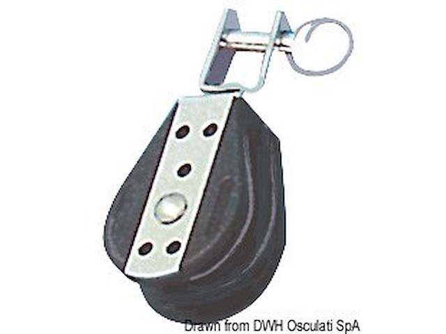 Bozzello sfere 1 puleggia girevole U 8x28