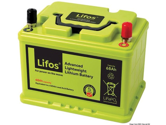 Batterie al litio Lifos 12,8 V 68 Ah