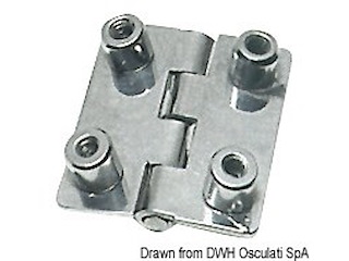 Cerniera inox cieca 51x45 rett