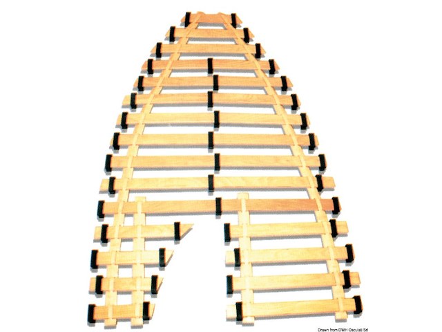 Rete mobile a doghe singola 200 x 90 cm sp. 8 mm