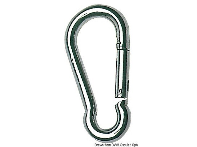 Moschettone inox 7 mm