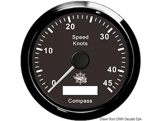 Log con bussola GPS nero/nera