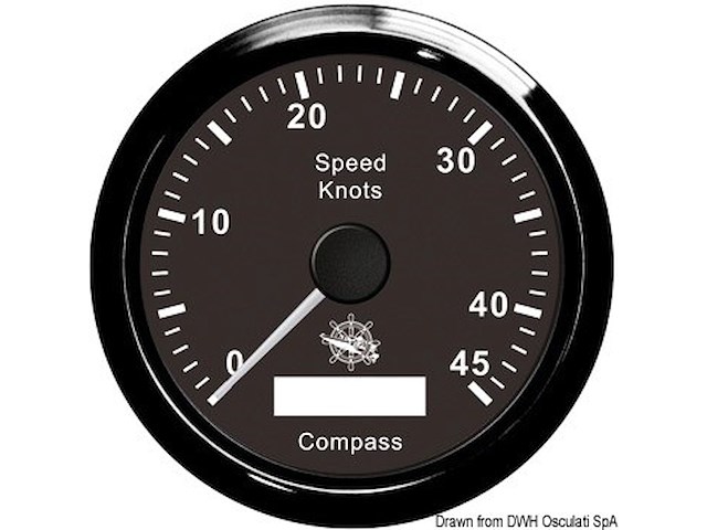 Log con bussola GPS nero/nera