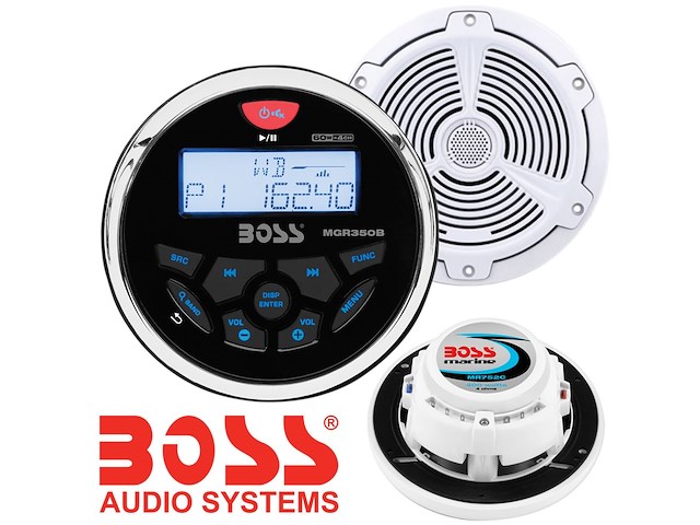 Stereo da cruscotto Boss Audio Marine MGR350B + Casse MR752C da 7.5 2 uscite 400Watts(Anche in comode rate a tasso 0)