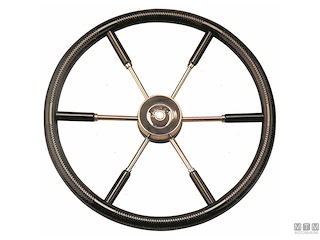 VOLANTE IN ACCIAIO INOX E POLIURETANO NERO D550MM