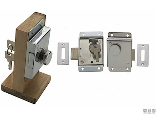 SERRATURA DA APPLICARE UNIVERSALE CON CHIAVI 3656P H25 OTTONE CROMATO