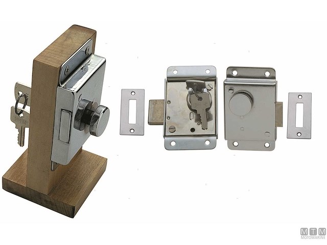 SERRATURA DA APPLICARE UNIVERSALE CON CHIAVI 3656P H25 OTTONE CROMATO