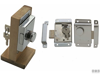 SERRATURA DA APPLICARE UNIVERSALE CON CHIAVI 3656B H30 OTTONE CROMATO