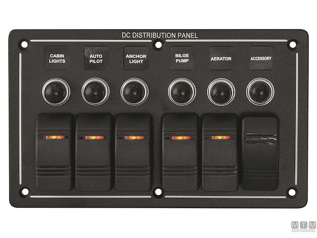 QUADRO ELETTRICO ALU-NERO +2USB 5P