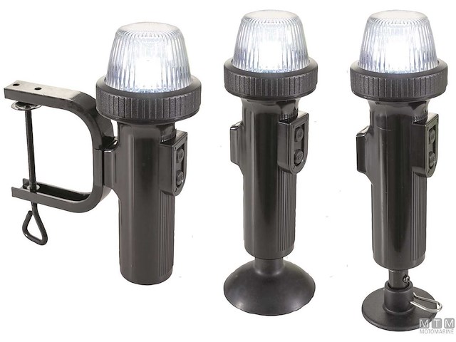 FANALE A PILA BIANCO 360°BASE VENTOSA