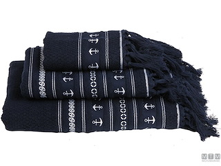 SET 3 ASCIUGAMANI MB ANCHORS BLU 