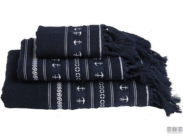 SET 3 ASCIUGAMANI MB ANCHORS BLU 