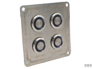 QUADRO ELETTRICO INOX BLUE LED 4P