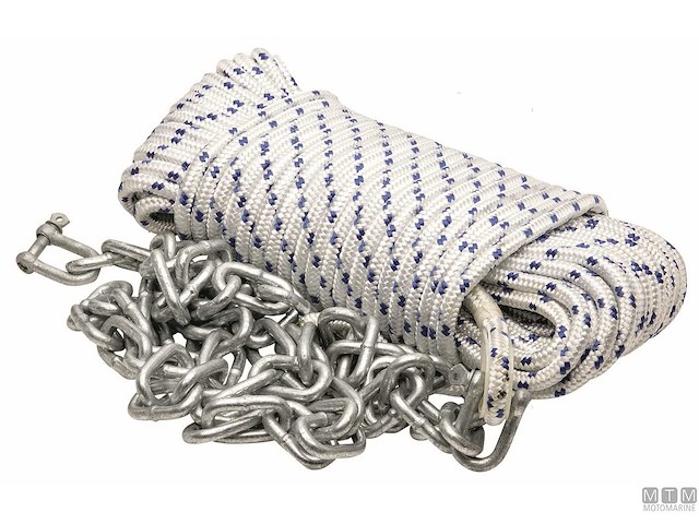 CIMA 8MM 30M + 2M CATENA ZINCATA 6MM