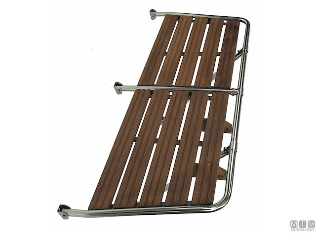 PLANCIA DI POPPA LARGE 175X55CM ACCIAIO INOX AISI 316 E LEGNO