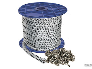 TRECCIA 12.6X40M + CATENA INOX 6X10M 