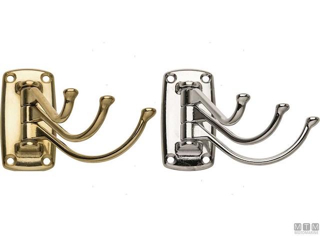 APPENDIABITI 3 GANCI IN OTTONE CROMATO