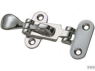 CHIUSURA A LEVA PIANA CON FORO LUCCHETTO 100X45MM IN OTTONE CROMATO