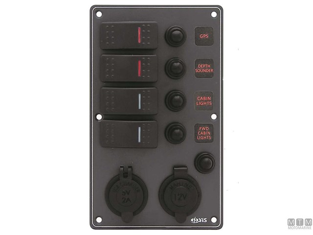 PANNELLO C7/IP66 4P TESTER+PRESA NERO