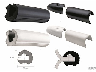 BOTTAZZO PROFILO PARABORDO TIPO ECO1 H25 MM NERO L16 M