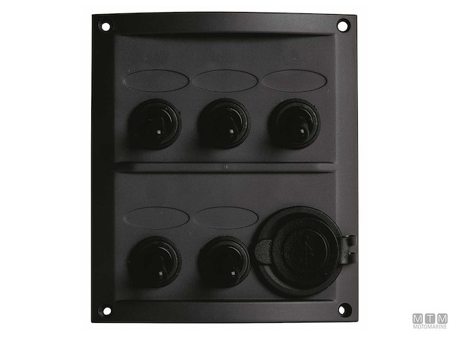 PANNELLO NEW CLASSIC NERO 12V 5P+PRESA