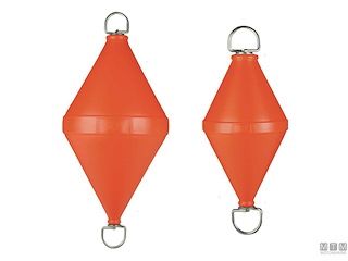 BOA ORMEGGIO BICONICA CON ASTA INOX D32 CM H80 CM ARANCIO