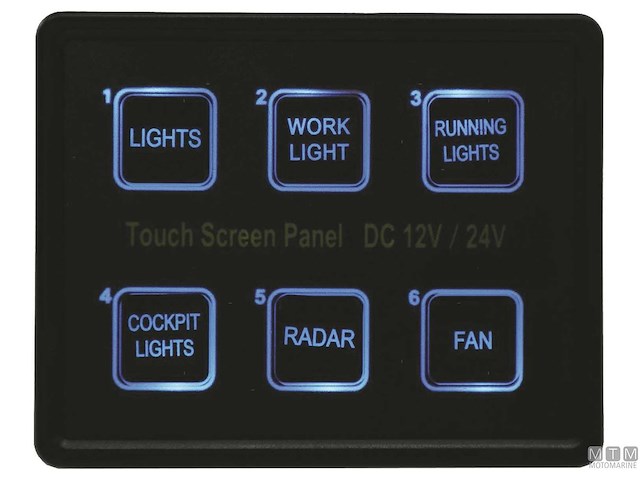 QUADRO ELETTRICO TOUCH IP67 BLUE LED 8P