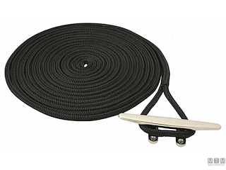 TRECCIA DA ORMEGGIO CON GASSA DOCK LINE NERA 12MM 8M