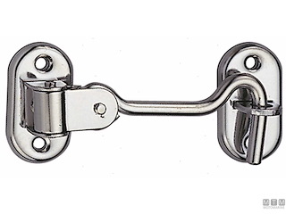 GANCIO FERMAPORTE SNODATO L100MM IN ACCIAIO INOX