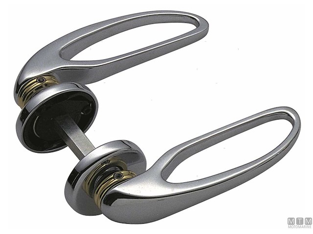 COPPIA MANIGLIE ANTI-AGGANCIO 133MM IN OTTONE CROMATO