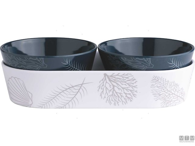 SET CIOTOLE SNACK CON VASSOIO MB LIVING 3 PEZZI