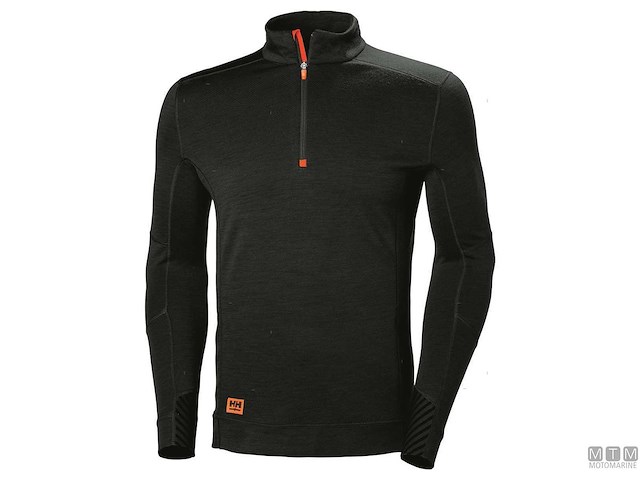 MAGLIETTA HELLY HANSEN LIFA MAX CON MEZZA ZIP 990 NERO 3XL